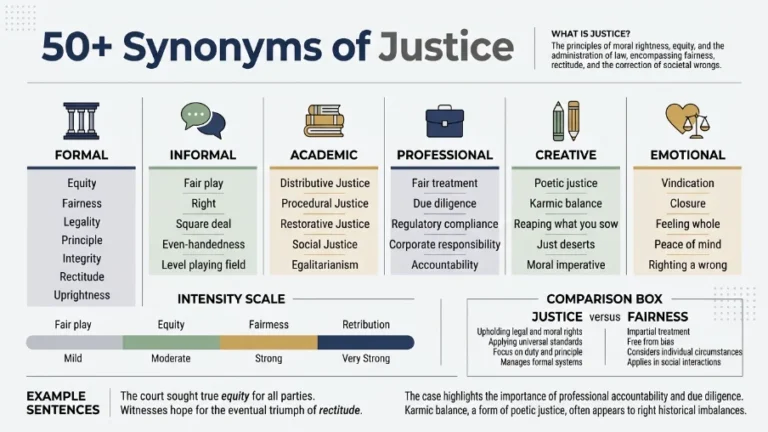 Synonyms of Justice