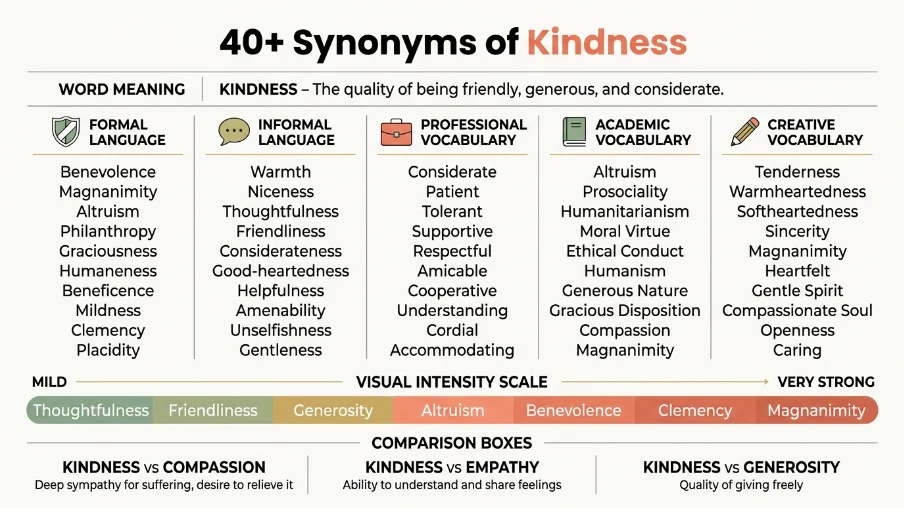 Synonyms of Kindness