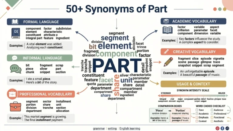 Synonyms of Part