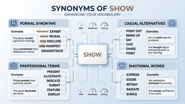 Synonyms of Show