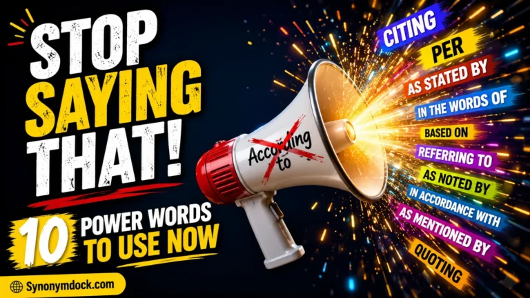 other ways to say according to