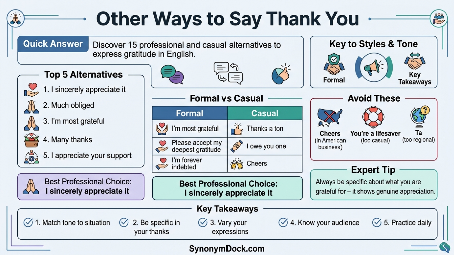 other ways to say thank you
