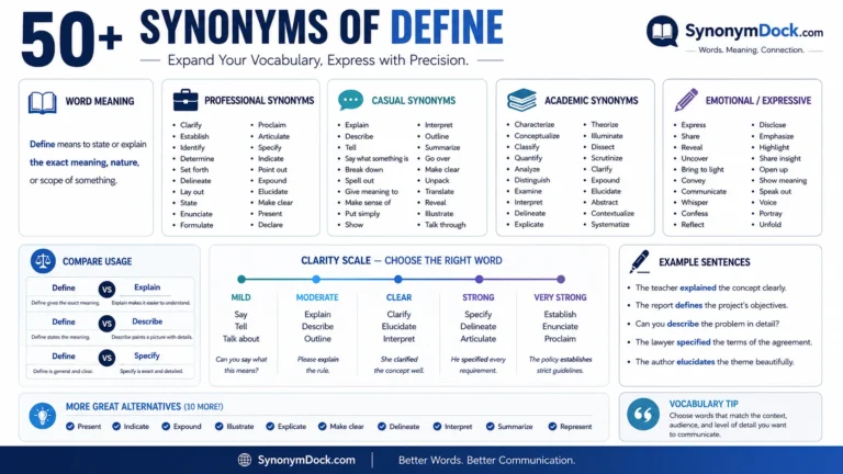 synonym of define