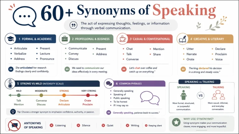 synonym of speaking