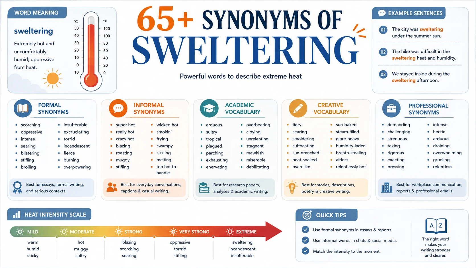 synonym of sweltering