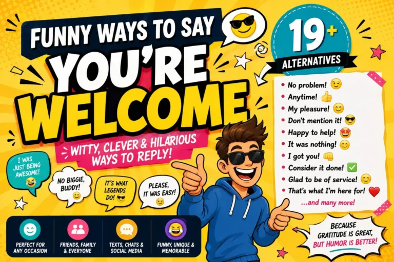 funny ways to say you’re welcome