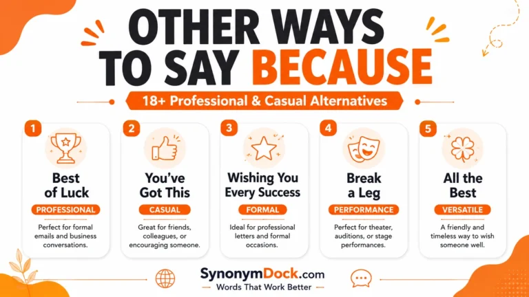 other ways to say because