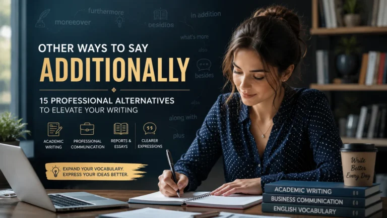 other ways to say additionally