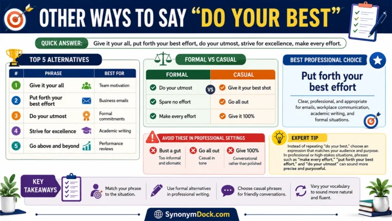 other ways to say do your best