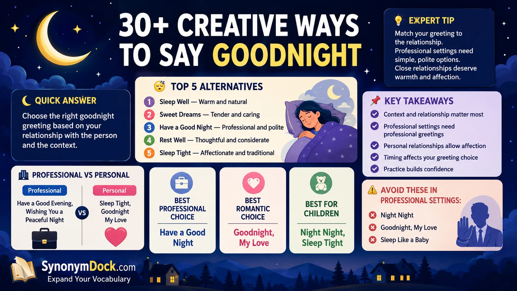 other ways to say goodnight