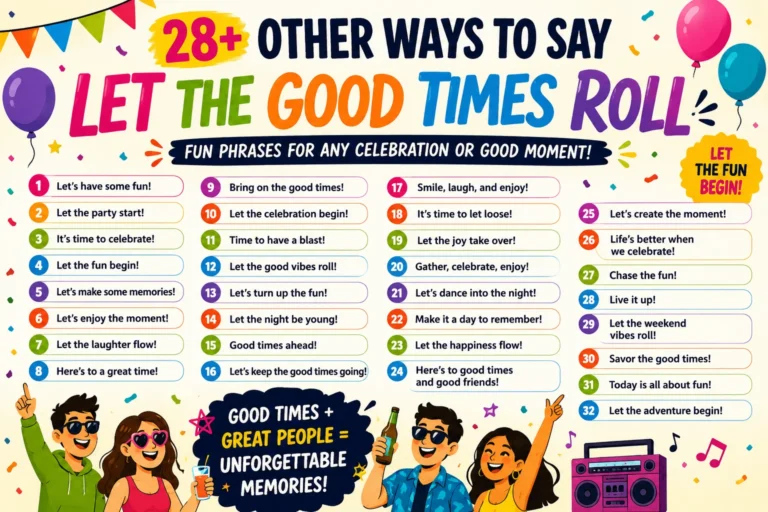 other ways to say let the good times roll