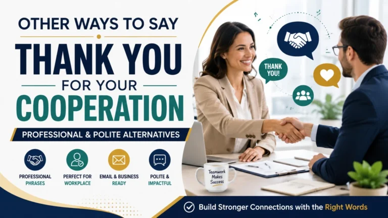 other ways to say thank you for your cooperation