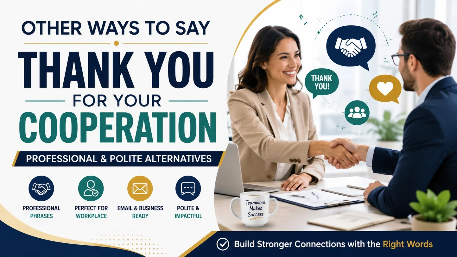 other ways to say thank you for your cooperation