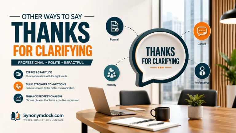other ways to say thanks for clarifying