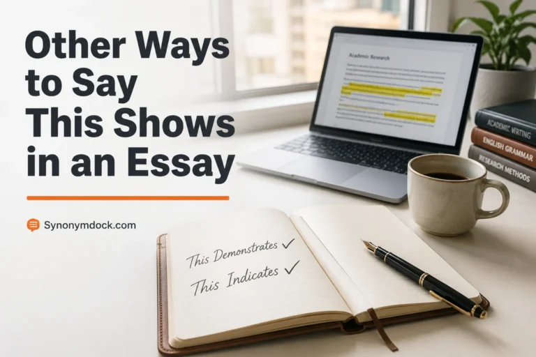 other ways to say this shows in an essay