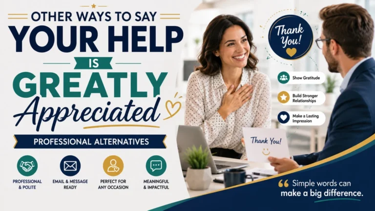 other ways to say your help is greatly appreciated