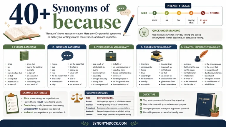 synonym of because