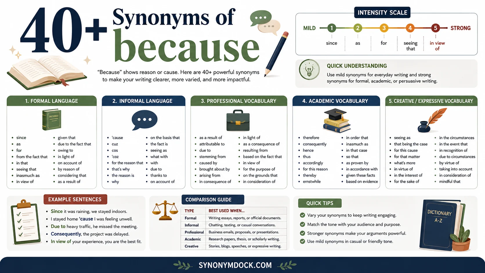 synonym of because