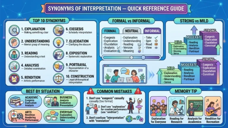 synonym of interpretation