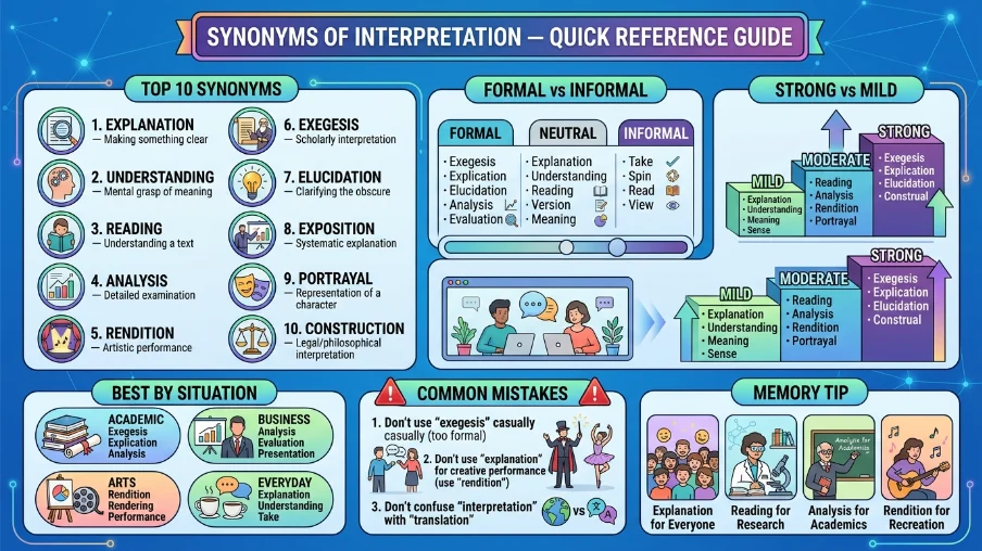 synonym of interpretation