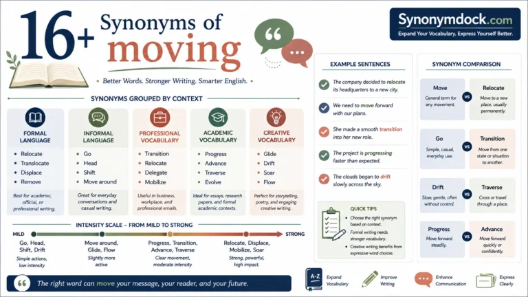synonym of moving