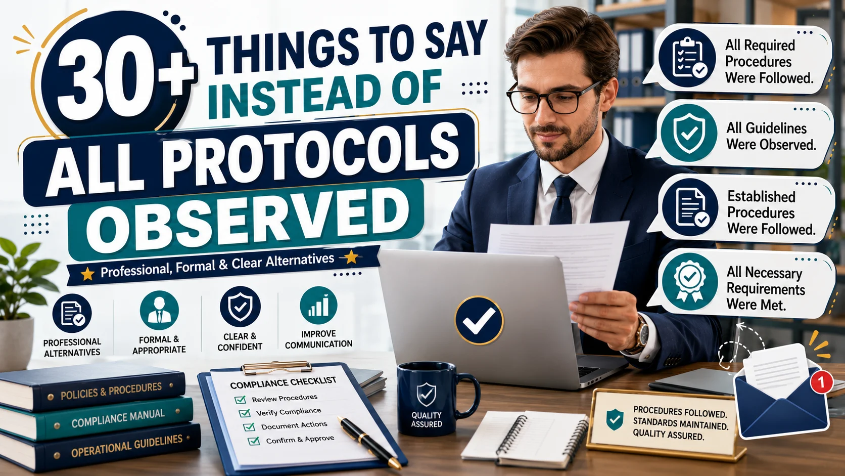 things to say instead of all protocols observed