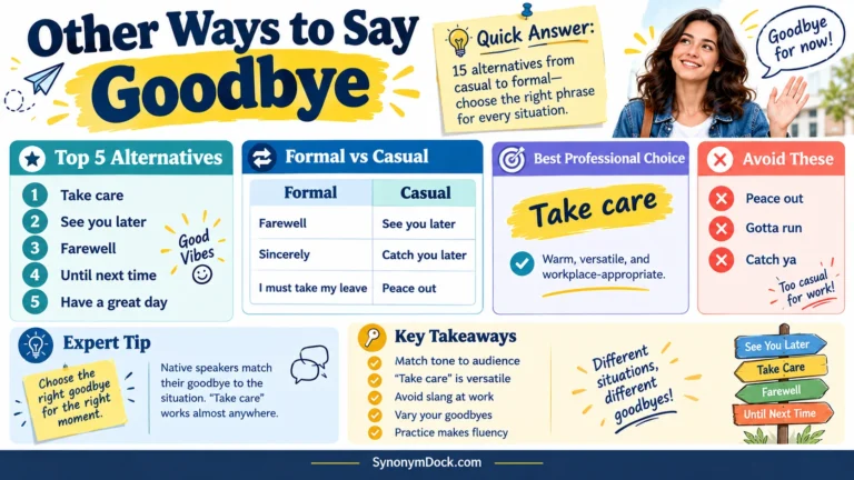 other ways to say goodbye