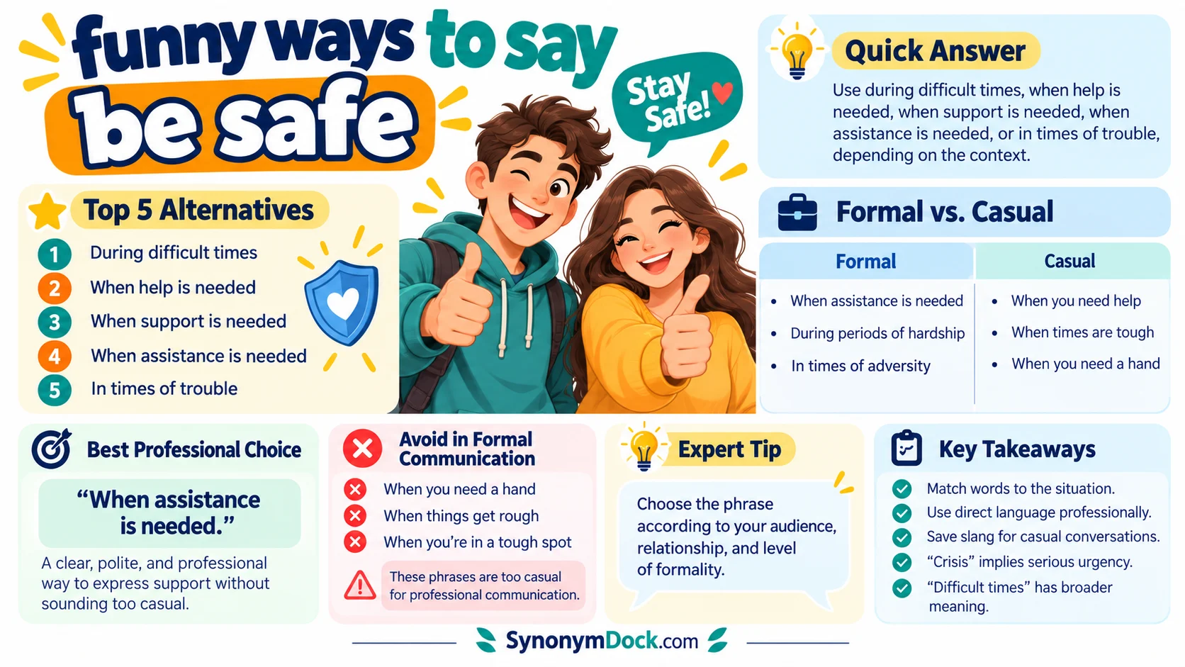 funny ways to say be safe