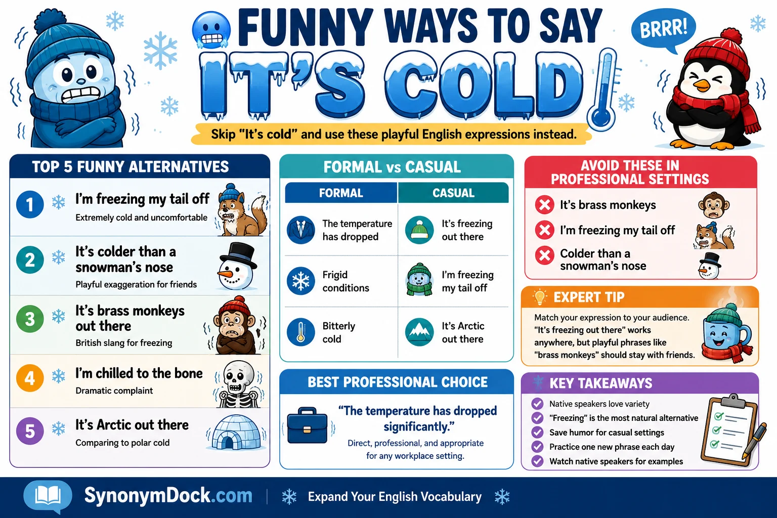 funny ways to say it’s cold