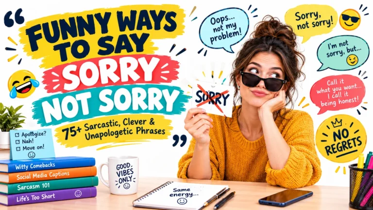 funny ways to say sorry not sorry