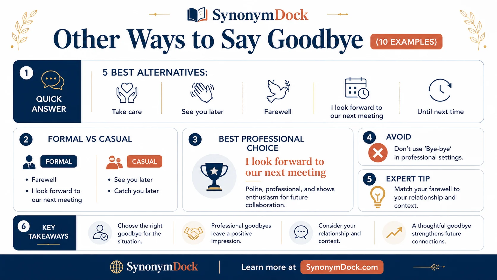 other ways to say goodbye