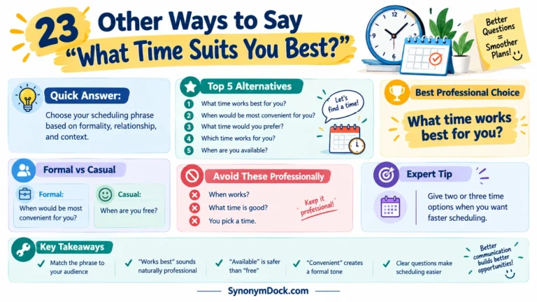 other ways to say what time suits you best