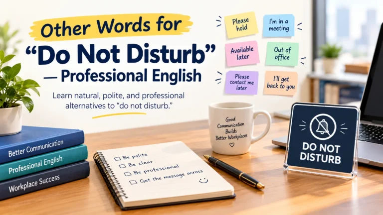 other words for do not disturb