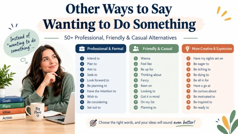 other words for wanting to do something