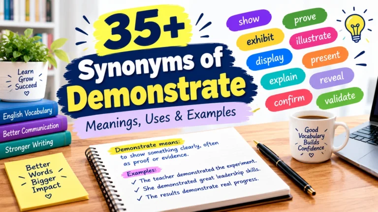 synonym of demonstrate