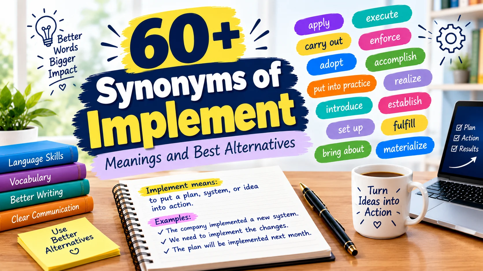 synonym of implement