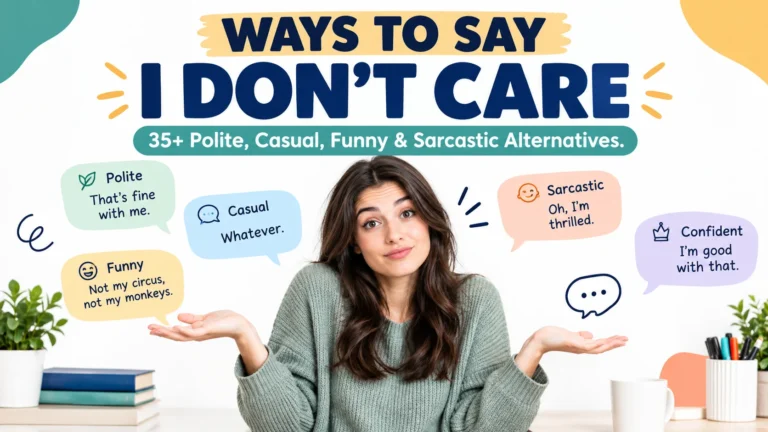 ways to say I don’t care
