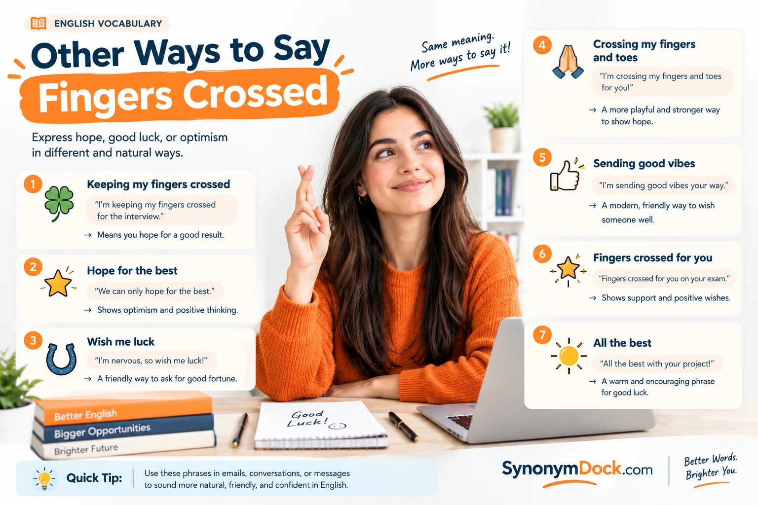 other ways to say fingers crossed