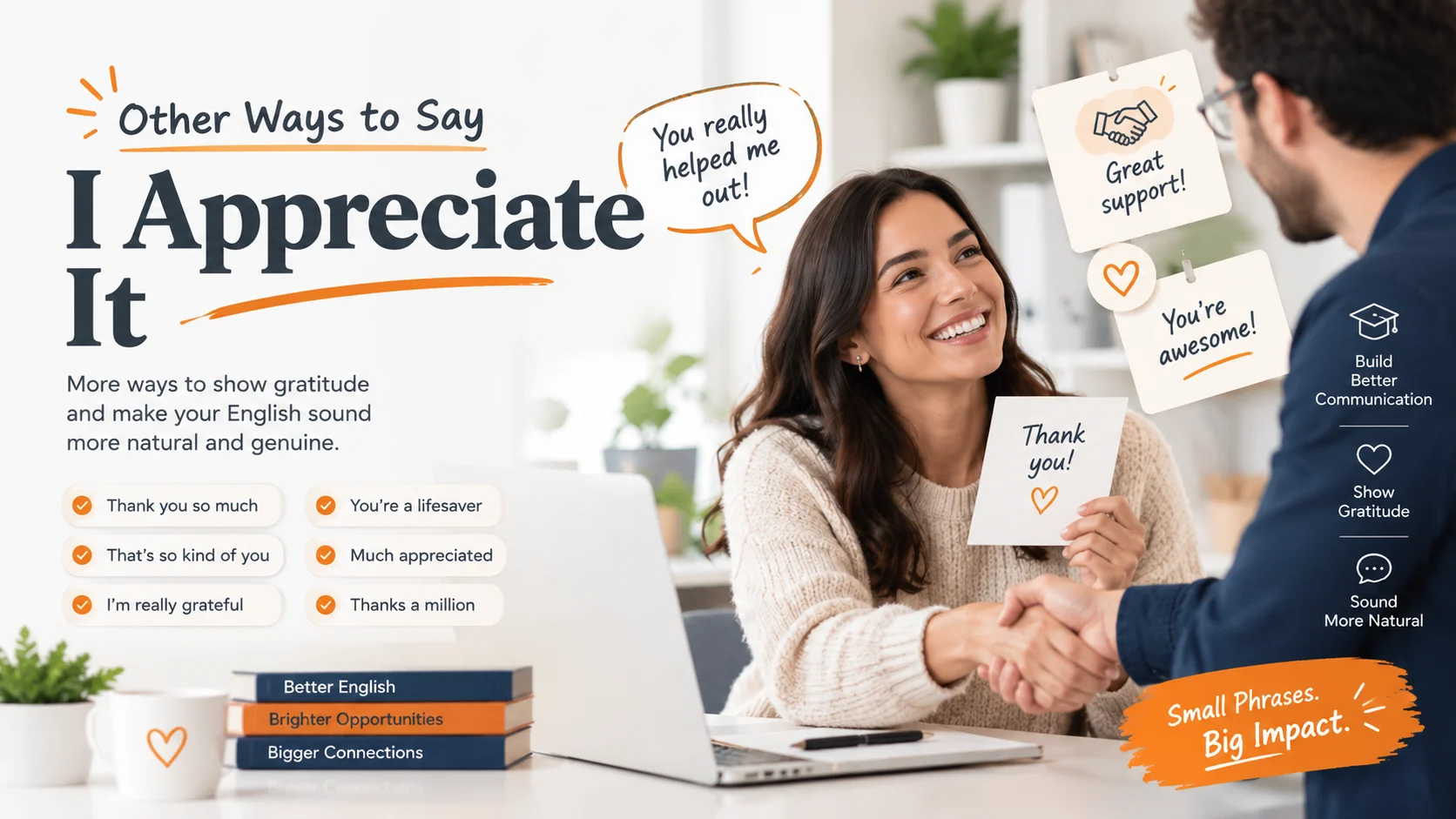 other ways to say I appreciate it