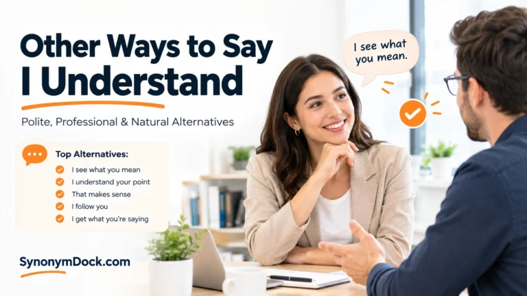other ways to say I understand