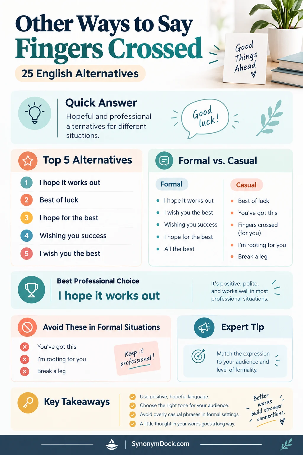 other ways to say fingers crossed